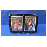 Michael Jordan 2 Card Display Framed