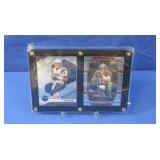 Tom Brady 2 Card Display Framed w/Display Stand