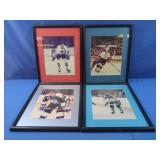 4 Framed Hockey Photos incl. Stan Mikita 12x14"