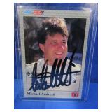 1991 Michael Andretti PPG Indy Card autographed