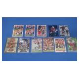 Assorted Football Cards in Top Loaders