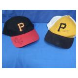 2 Autographed Pirates Hats