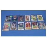 Assorted Football Cards in Top Loaders