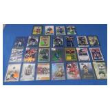 Assorted Football Cards in Top Loaders