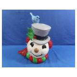 Vintage Ceramic Tree,Ceramic Snowman-Lighted