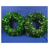 2 NWT 20" Tinsel Wreaths