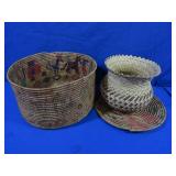 Sweet Grass Basket,Handwoven Basket w/lid