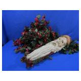 Styrofoam Santa "Wood-like",Floral Garland