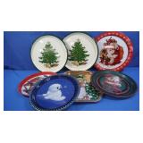 Vtg. Metal Xmas Trays
