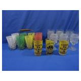 MCM Cotton Candy Striped Tumblers w/Hostess