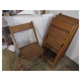 7 Folding Wood Chairs