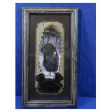 Canvas of Natural Feathers on a background of