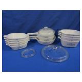 Corningware Blue Strawflower Casserole,Bean