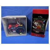 2 NIB Mercury Glass Tractor,Santa Night light