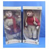 2 18" Caroling Dolls in boxes