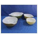 Vintage Pyrex Verde Cinderella Bowl Set-Great