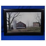 Framed Art-Landscape,Mail Pouch,Americana