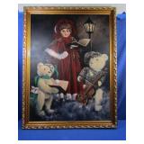 XL Christmas Canvas Framed 47x35"