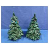 2 Vintage Ceramic Trees