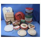 Plastic Storage Containers, metal tins&more