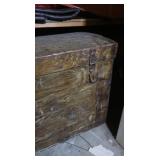 Vintage Wooden Chest 42x24x27" on wheels