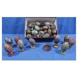 Handpainted Wooden Eggs,Egg Stands&more