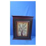 Decorative Wooden Cabinet 17.25x8x21"