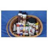 Basket of acrylic Paint Tubes&paint Bottles