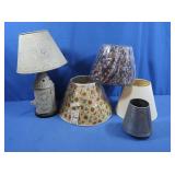 Punched tin Lamp,works&Various Lamp Shades