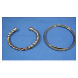 2 Sterling Bracelets  24.3gr tw