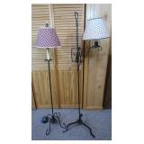 2 Floor Lamps w/Metal Bases 59"&62",both work