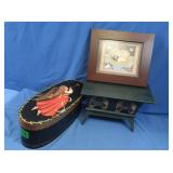 Handpainted Wooden Box 18x7.25x6", Decorative