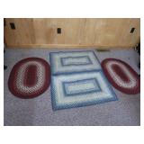 4 Braided Rugs, 35x24"