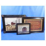 3 Country Framed Prints