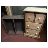 Wooden Cabinet 15Wx11Dx25"H,Painted Wicker