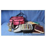 Craft Basket w/Notebooks,pencils,Markers & more