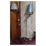 2 Decorative Floor Lamps 59"H, 55"H