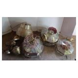 Asst. Glass Light Shades&Fixture(as is)