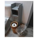 Wooden Shelf Unit 7x7.5x31.5",Wicker Toilet Paper