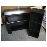 Metal Cornered wood coffee Table w/storage