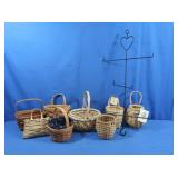 Wicker Baskets,some Longaberger,Metal Hanging