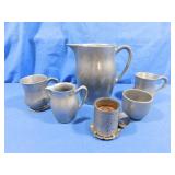Pewter Pitchers,Cups&Mugs
