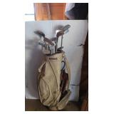 Asst.Golf Irons,Woods w/Bag(many w.Wood Shafts