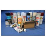 Spray Paint cans,Tubes of Paint&more
