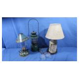 Punched Tin Table Lamp
