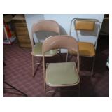 3 Samonsite Metal Folding Chairs w/Cushioned