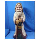 Carved Wood Santa Statue