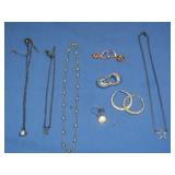 Sterling Earrings&Necklaces 24.7 gr tw(Stone