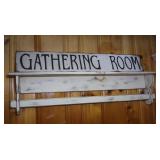 Blanket Shelf 48x5.5x11.5"&Wooden "Gatherine Room