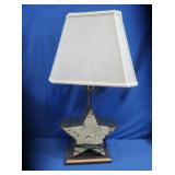 Wooden Star Base Table Lamp, works